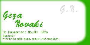 geza novaki business card