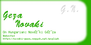geza novaki business card